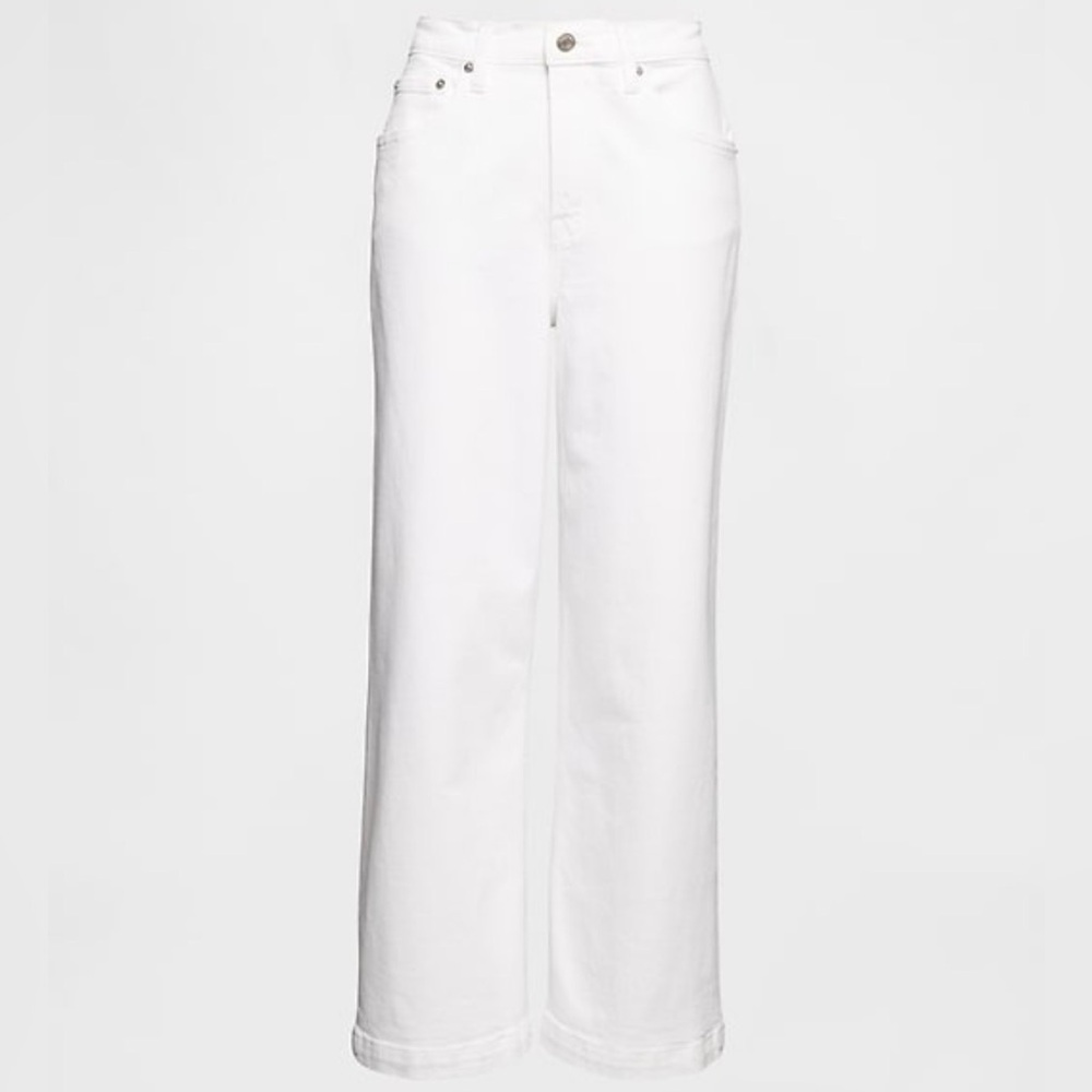 High Rise Stride Wide-Leg Ankle Jeans